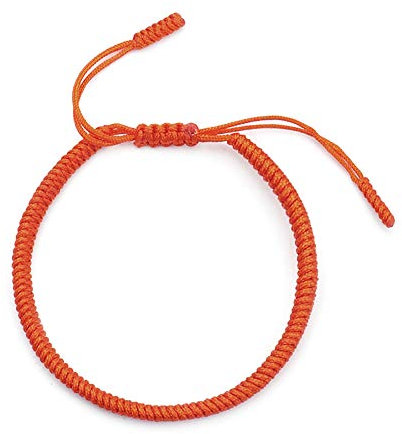Jiacheng29 Unisex Good Luck Handmade Rope Braided Bracelet Bangle Jewelry Gift Orange