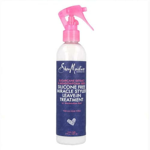 SheaMoisture Leave-In Treatment Conditioner für trockenes Haar, Zuckerrohr-Extrakt und Wiesenschaumsamen, silikonfrei, 237 ml