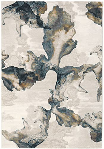 RugVista, Lily, Teppich, Mittelflor Teppich, 160 x 230 cm, Rechteckiger, Modern, Oeko-Tex Standard 100, Polypropylene, Flur, Schlafzimmer, Küche, Wohnzimmer, Schwarz/Grau, Dunkelgrün