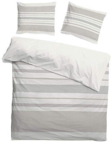 Kayori Oyado Bettwäsche Größe 240x220cm - 2x80x80cm Farbe Weiss Leinen