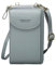 RRANCharltu Portefeuille Femme Sac à Bandoulière pour Téléphone Portable Cuir PU Porte Monnaie Pochette Porte Carte (Bleu Ciel)
