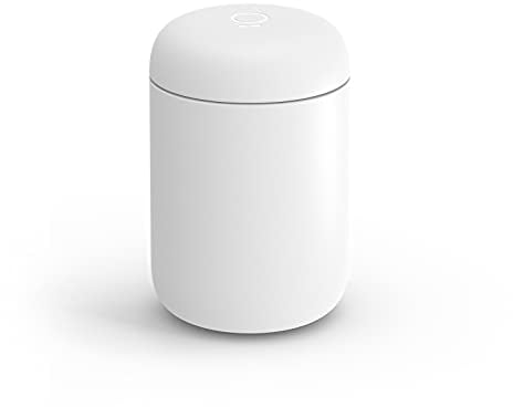 Fellow 12 oz Carter Wide Travel Mug - Wide Mouth Vacuum-Insulated Stainless Steel Coffee Mug - Tea and Coffee Tumbler - Travel Coffee Mug with Ceramic Interior - Matte White