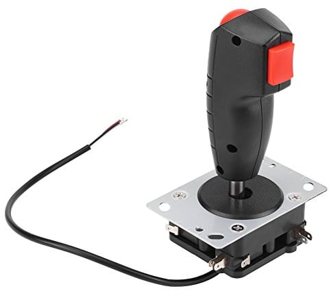 Joystick Juego de Controlador de Juego de 8 Vías Simulación de Juego de Computadora Flight Joystick con Botón de Disparo Superior para Juegos de Vuelo