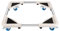 Dozawa Furniture Dolly, Adjustable Washing Machine Stand with 4 Locking Swivel Wheels, Mobile Roller Refrigerator Base Moving Cart, White