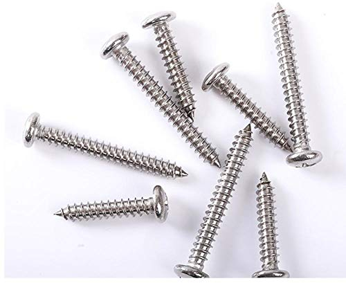 M5.5/304 Stainless Steel pan Head/Round Head Tapping Wood Screw-M5.5 * 40 (5 Tablets)