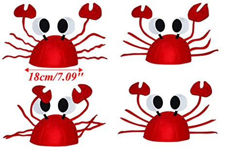 Supefriendly Roter Hummerkrabben-Hut, Halloween, Weihnachten, niedlicher roter Hummer, Krabbenhut, Erwachsene, Kostüm-Kappe, Geschenk