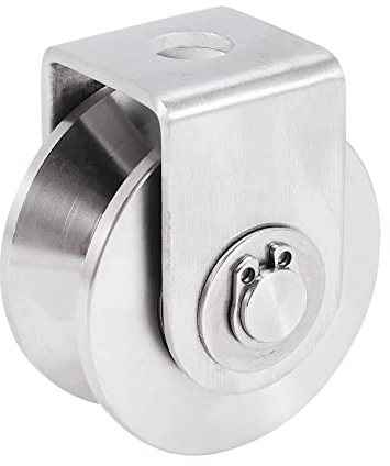 Jcevium 5,1 cm V Typ Riemenscheibe 304 Stahl Schiebetor Rollenlager für Materialhandhabung und Bewegung