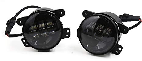 2 Stück 4 Zoll 30 W DC 9-32 V LED-Nebelscheinwerfer, rund, Fahrlicht, geeignet für Jeep Wrangler JK CJ TJ 2007-2015