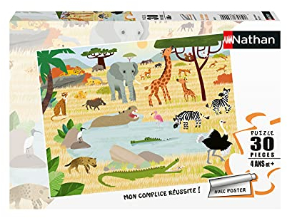 Nathan Puzzle 30 Teile Savanne-Tiere für Kinder, 4005556863839