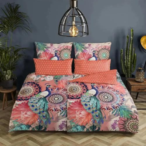 Bettbezug für Einzelbett, 155 x 220 cm, Baumwoll-Satin Nr. 30362, Mehrfarbig