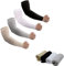 Lot de 4 paires de bras de compression anti-UV pour homme et femme - Manchons de sport rafraîchissants pour football, golf, volley-ball, friture, course, basket-ball, cyclisme et randonnée, blanc, 标准