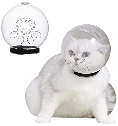 Cagoule Respirante pour Chat, Casque Anti-Morsure pour Chat, Museau De Masque Transparent pour Animal De Compagnie pour Les Chats Pointus, Offre Une Protection De Sécurité
