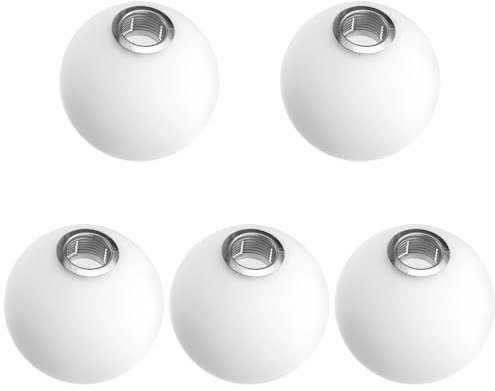 OSALADI 5Pcs Glass Globe Lampshade Replacement Decorative Ball Lampshade for Pendant Chandelier Glass Shade Cover for Living Room Bedroom and Cafe