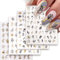 4 Sheets Holographic Gold Nail Art Stickers Black Nail Decals Self-Adhesive Manicure Tips DIY Nail Decorations for Women Girls (Flower Branches)