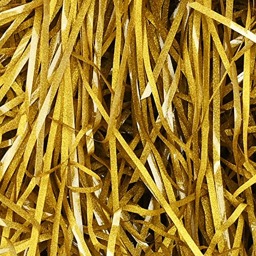 Gold Glitter Shredded Tissue Paper for Gift Boxes, 100g Gift Filler Paper for Basket Filler, Packaging Filler, Party Supplies Accessories Decoration