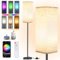 ZWOOS Smart Stehlampe Wohnzimmer, WiFi RGB Floor Lamp Dimmbar, 1600 Zehntausend Farben Standleuchte mit Fernbedienung, App Steuern Kompatibel mit Alexa und Google Home, 170cm