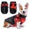 Darryy Hundejacke Winterweste Jacken Hundemantel Hundepullover Haustier Skifahren Kostüm Ärmellose Baumwolle Gepolsterte Weste Mit Brustgurt Gurt (L)