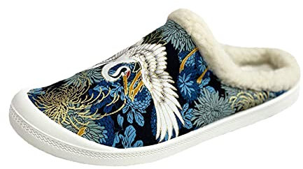 IQYU Zapatos de lona planos otoño a mocasines zapatillas zapatos mujer casual mantener vulcanizar zapatos terciopelo añadir damas suave cálido zapatos casual mujer artrosis rodilla zapatos mujer, azul
