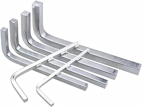 Ameurey Cabeza cuadrada en forma de L, 7 piezas de llave cuadrada de 4 puntos, juego de destornilladores de llave de 3 a 10 mm, acero al cromo vanadio