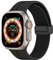 Magnética para Correa Apple Watch Ultra/2 49mm 44mm 40mm 45mm 41mm Series 8/7 se 6 5 4 3 42mm 38mm hombr/Mujer,Bracelet Silicona Deportiva Pulsera iWatch Band strap,Negro