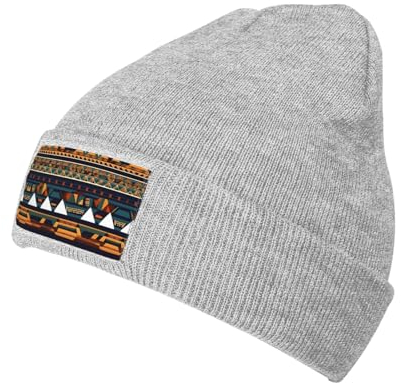 ZISHAK Trendige Strickmütze für Erwachsene, afrikanisches Ethno-Muster, Unisex, perfekte lässige Mütze für alle Anlässe, Afrikanisches Ethno-Muster, Einheitsgr��e