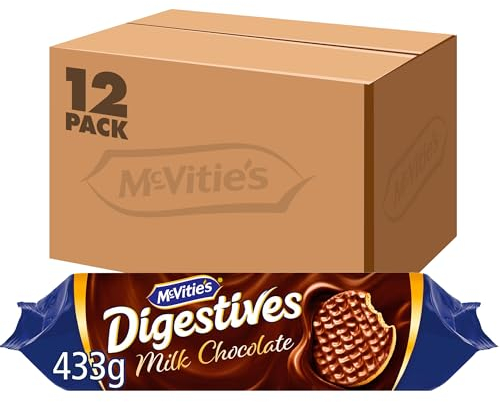 McVitie's Milk Chocolate Digestive Biscuits, 433 g (Pack of 12)