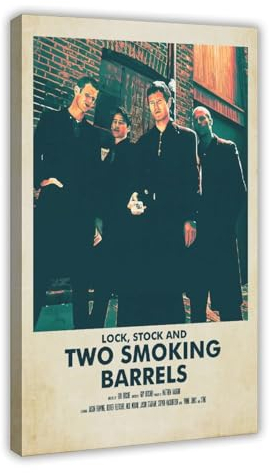 Filmposter Lock, Stock And Two Smoking Barrels, 1 Leinwandposter, Schlafzimmer-Dekor, Sportlandschaft, Büro, Raumdekoration, Geschenkrahmen: 60 x 90 cm