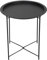 SVITA THEBE Beistelltisch Metall rund Nachttisch Couchtisch Wohnzimmertisch Kleiner Beistelltisch Metalltisch Blumentisch klappbar Schwarz