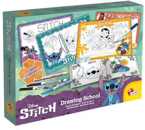 Kit de dessin - LISCIANIGIOCHI - STITCH - Feutres parfumés - Crayons decouleur, autocollants