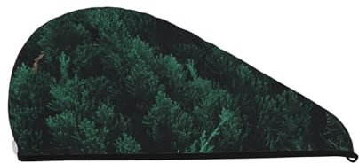 FUkker Trockenhaube für Haare, Coral Velvet Quick Dry Hair Towel Wrap Haartrockentuch für Dickes Haar,Dunkelgrün