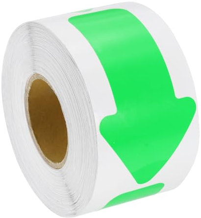 PATIKIL Kleiner Pfeil Aufkleber Etikett 4x2 200Stk Kleber Farbe Codierung Aufkleber für Gas Fluss Richtung Position Markierung Leuchtend Grün