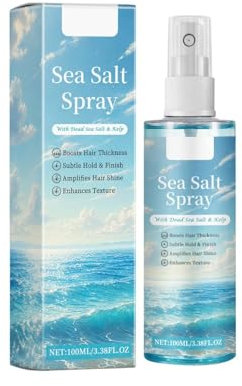 Sea Salt Spray 100ml - Salzwasserspray Haare für mehr Textur & Volumen - Strand Look & Unisex Duft - Salzwasser Salzspray Haare - Meersalz Haarspray - Salt Water Spray - Seasaltspray (100ml)