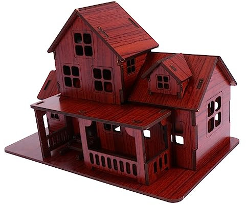 CIYODO Holz-DIY-bastelset Kleines Haus Zum Zusammenbauen Kreatives Lernspielzeug Aus Umweltfreundlichem Holz Pädagogisches Bastelmodell Für Junge Mädchen Und Erwachsene Dekoratives Holzha