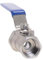 JOSUR Edelstahl SS304. Pipe 2P Full Port-Ventil, Weibliche Gewinde-Hygiene AN AUS Kugelhahn Gerade 1 Stücke(1/2)