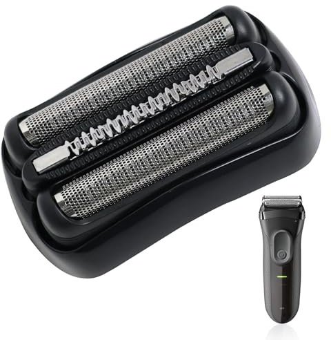 21B Scherkopf Kompatibel Mit Braun Series 3, Rasierer S3 Scherkopf für Serie 3 Elektrorasierer Ersatzscherteil Kompatibel mit Series 3 300S 301S 310S 3020S 3030S 3040S 3080S 3050CC 3090CC