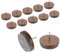 PATIKIL 1.1 Screw-on Furniture Felt Pad, 40 Pcs Nail on Chair Leg Floor Protectors Glide Round Slider Screw-in for Chair Table Furniture, Brown