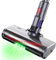 PIESSEONLINE - Spazzola Compatibile per Dyson Aspirapolvere V7, V8, V9, V10, V11, V15, SV12 e SV14 - Luci LED Verdi Integrate, Rotazione Fluida di 120 gradi - Rullo con Setole Combinate