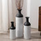 Sziqiqi Tall Vases: 68/51/41cm Black White Large Floor Vase Set of 3 - Metal Honeycomb Texture Big Modern Huge Vase for Living Room, Bedroom, Office