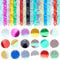 PH PandaHall 1530pcs Pailletten 10 Farben Craft Pailletten PVC Pailletten mit Löchern Runde Pailletten Transparente lose Pailletten 20mm schillernde Pailletten für DIY Kunsthandwerk