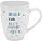 H:) PPY life Becher mit Motiv Früher | Tasse mit Spruch, New Bone China Porzellan, 35 cl, mit Geschenkbaderole | lustiges Geschenk, Geburtstag | 74189