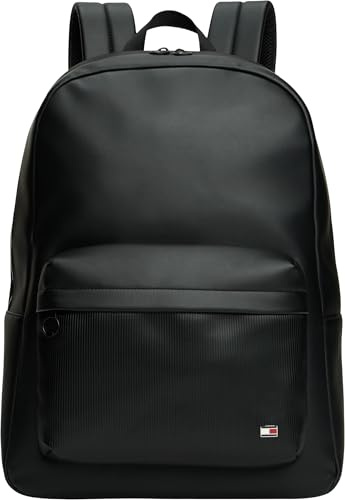 Tommy Hilfiger Herren-Rucksack mit TH-Flagge, AM0AM13984, Schwarz, Einheitsgröße, Schwarz (Schwarz), One Size