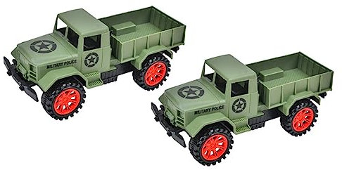 KICHOUSE Lot De 2 Camions À Inertie pour Enfants en Plastique Abs Respectueux De Vert