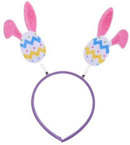 SAFIGLE Hasenohren Stirnband Mit Bunten Eiern Für Frühling Kopfbedeckung Für Junge Mädchen Und Erwachsene Haarbänder Für Partykostüme Und Frühlings-cosplay