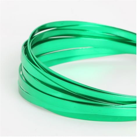 Alambre de aluminio 5 m/lote, 5mm x 1mm (5mm de ancho, 1mm de espesor), alambre plano de aluminio, alambre de floristería de Metal suave for DIY, hallazgos de cordón de joyería, fabricación artesanal(