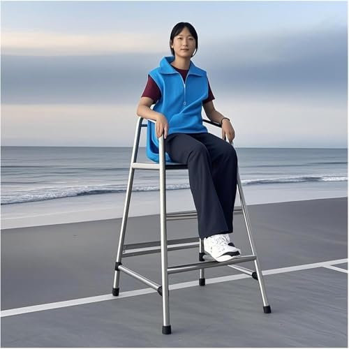 Verstellbare Poolleiter mit Rettungsschwimmer Stuhl für sicheres Schwimmen, ideal für Innen- und Außenpools, Terrassen, Seen und Strände
