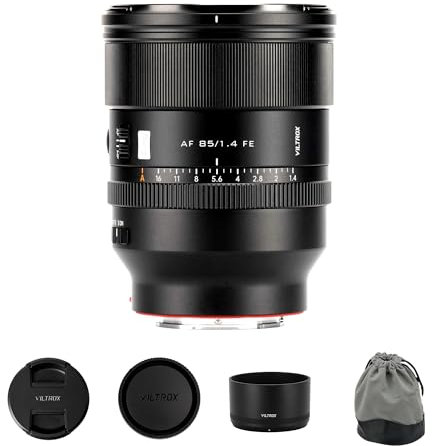 VILTROX Lente APS-C de gran angular de 85 mm f/1.4 F1.4 E con enfoque automático compatible con cámara Sony E-Mount A9 A7III A7RII A7M3 A7M2 A7SII A7III A6500 A6300 A6400 A6000
