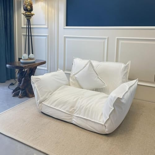 Sofá de suelo japonés plegable individual de perfil bajo, silla futón para espacios pequeños, convertible para sentarse o dormir
