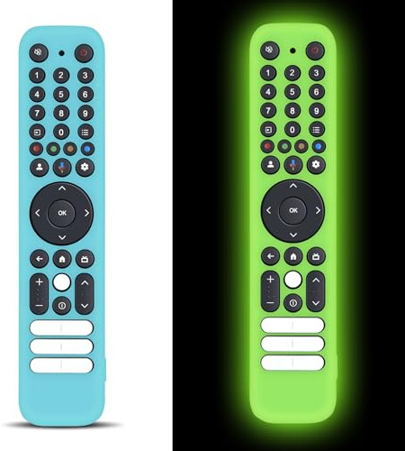 RYQIF Telecomando di ricambio universale adatto per custodia compatibile con TCL RC833 Remote, per tutti i TCL Smart TV, in silicone, antiurto, ultra sottile, nessun odore, cover in silicone (blu +