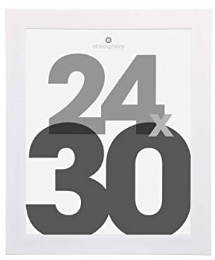 Atmosphera - Cadre photo Lise - verre - blanc - 24x30 cm