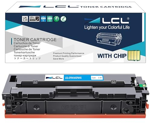 LCL CF541X Cyan Tonerkartusche kompatibel für HP 203A 203X CF541A CF541X kompatibel für HP Color LaserJet Pro M254dw M254dn M254nw MFP M281fdw M281fdn M281cdw M280nw (1er-Pack)